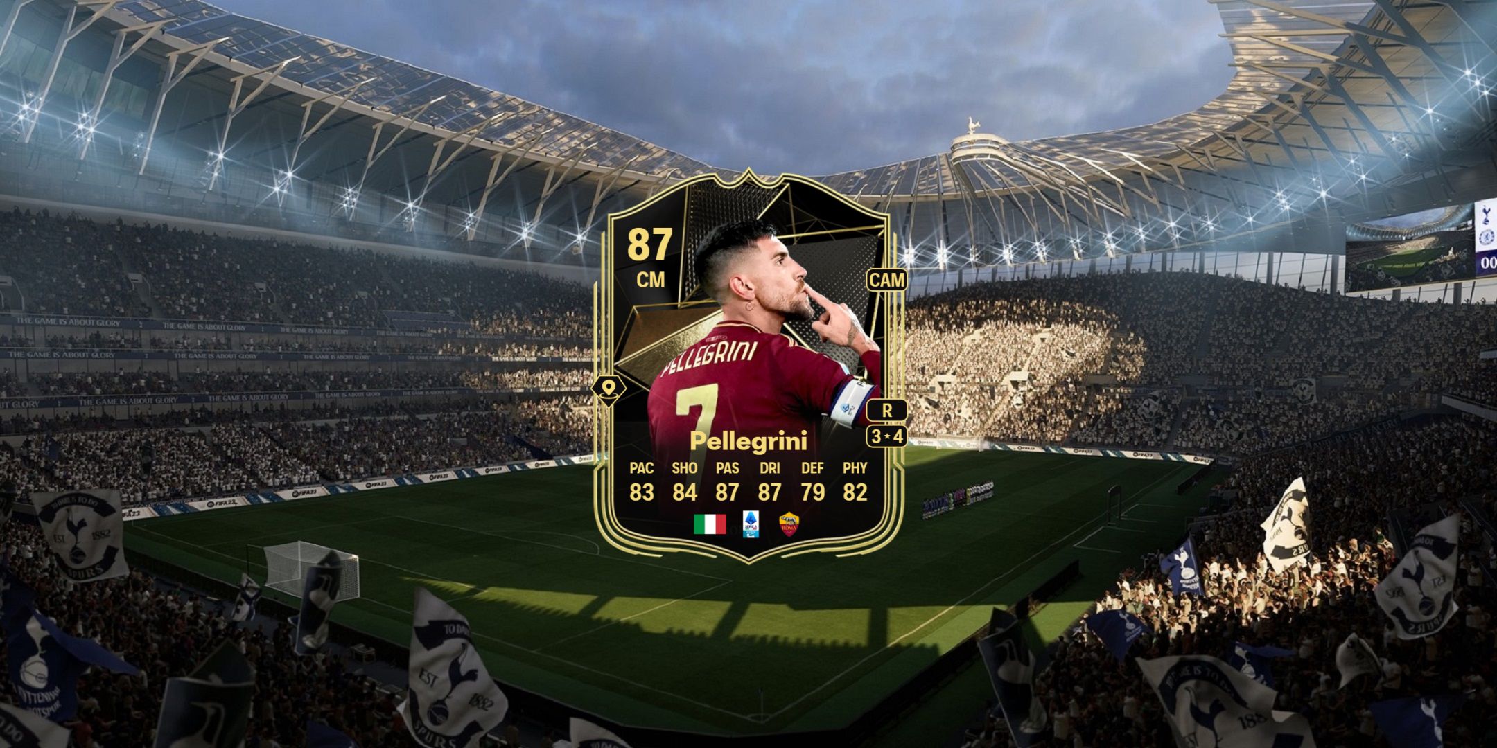 Lorenzo Pellegrini&rsquo;s card in EA Sports FC 25.