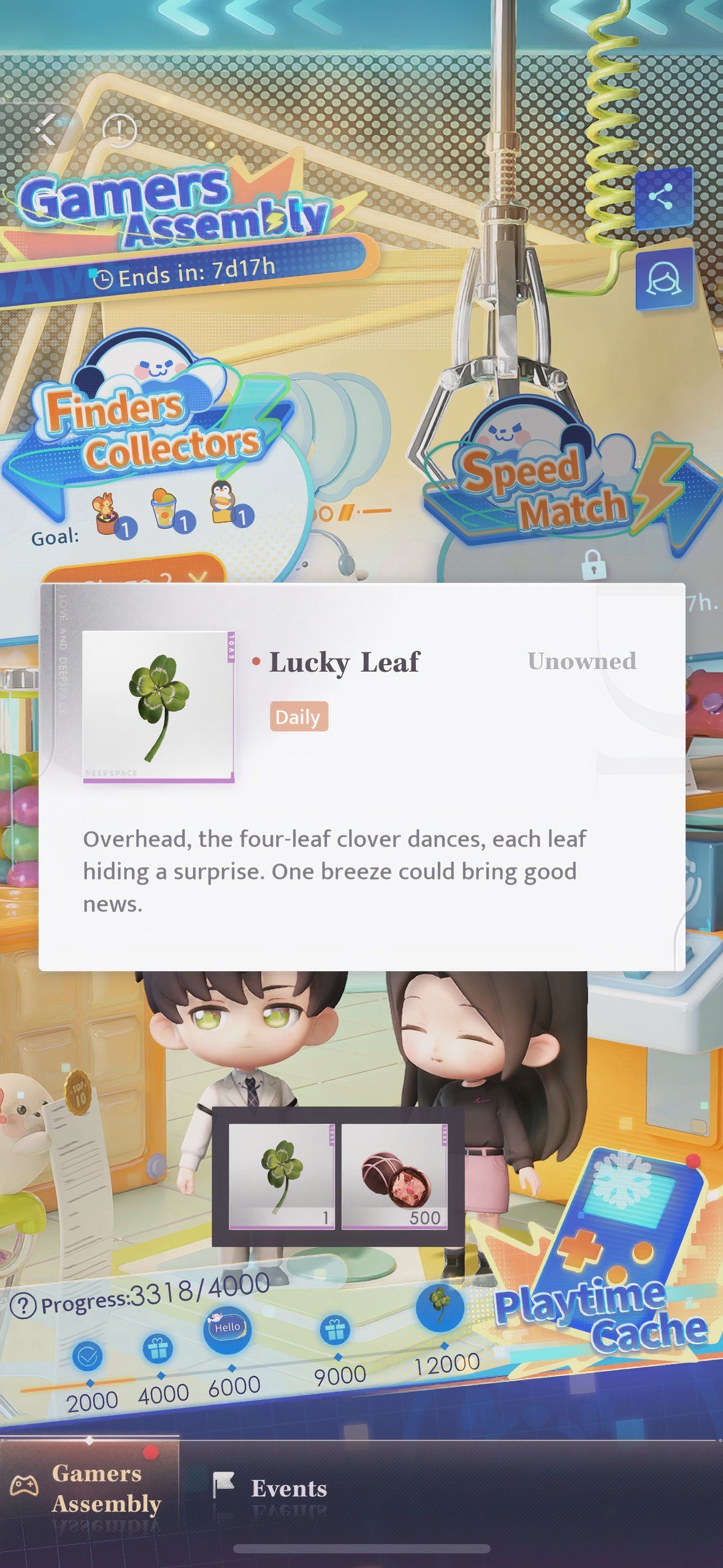 Love And Deepspace: An image of the Lucky Leaf reward.