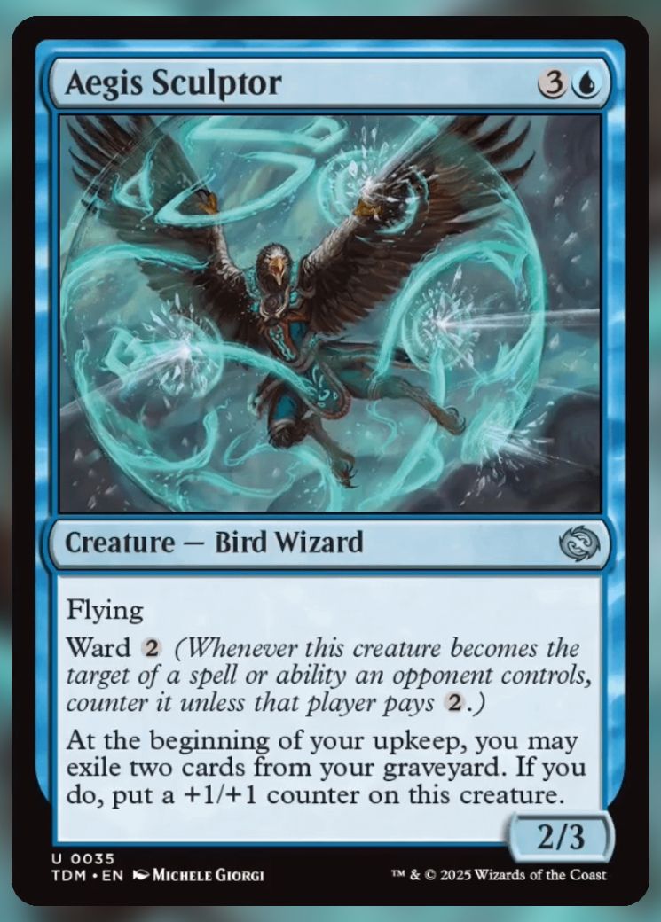 Magic The Gathering Aegis Sculptor Card.