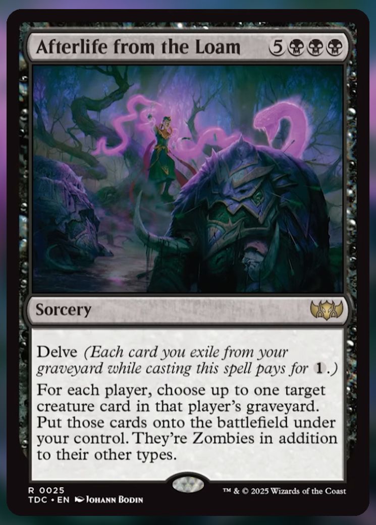 Magic The Gathering Afterlife from the Loam Card.