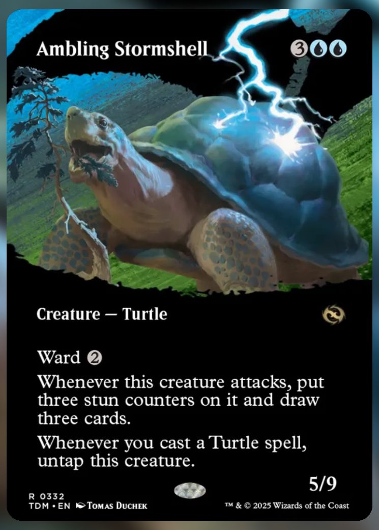 Magic The Gathering Ambling Stormshell Card.
