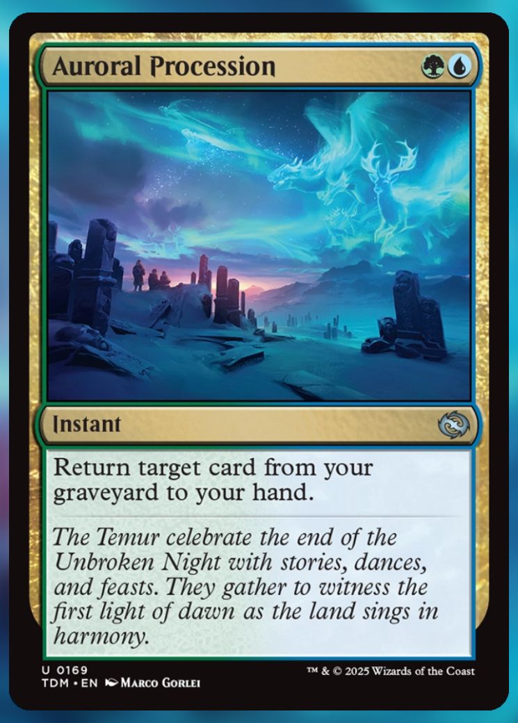 Magic The Gathering Auroral Procession Card.