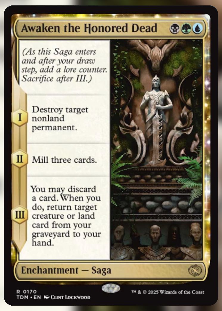 Magic The Gathering Awaken the Honored Dead Card.