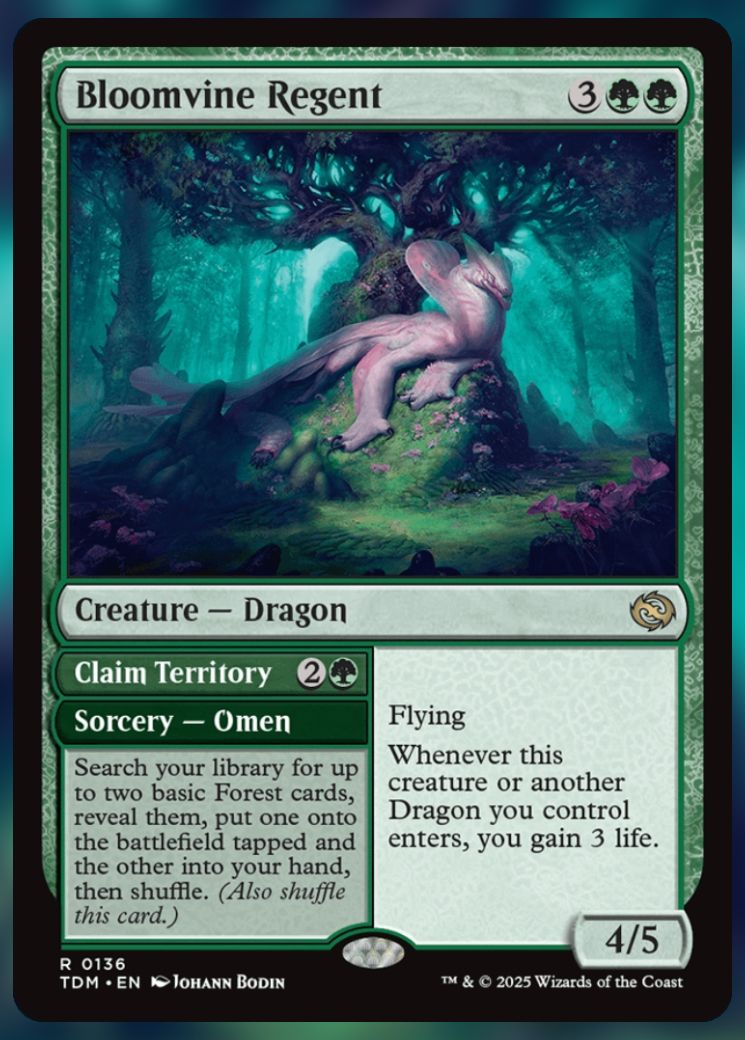 Magic The Gathering Bloomvine Regent Card.