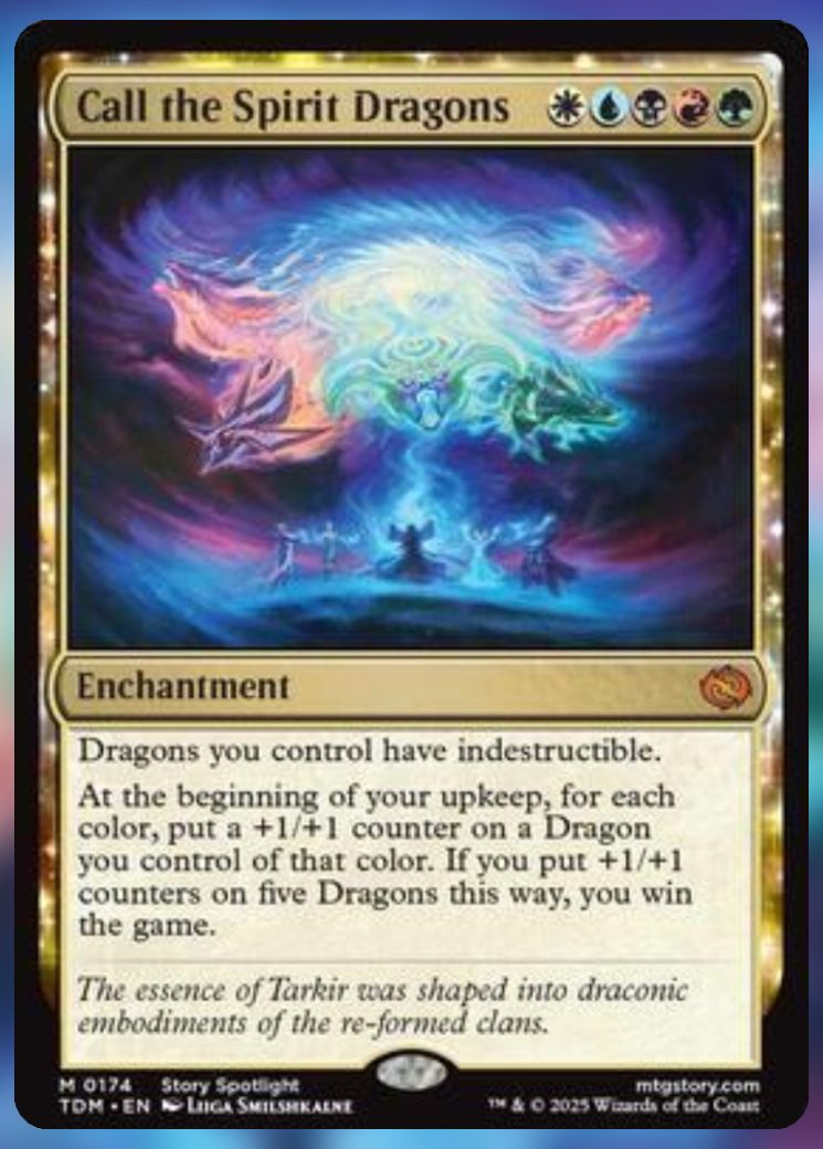 Magic The Gathering Call the Spirit Dragons Card.
