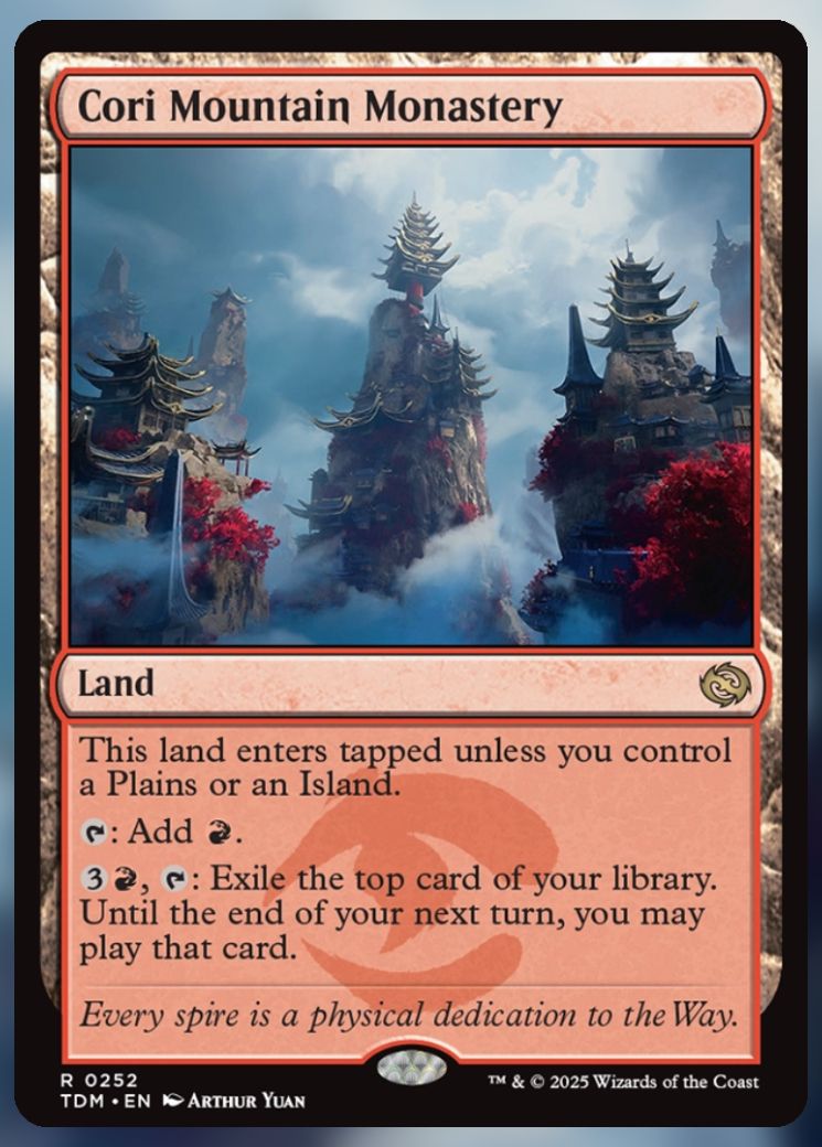 Magic The Gathering Cori Mountain Monastery Card.