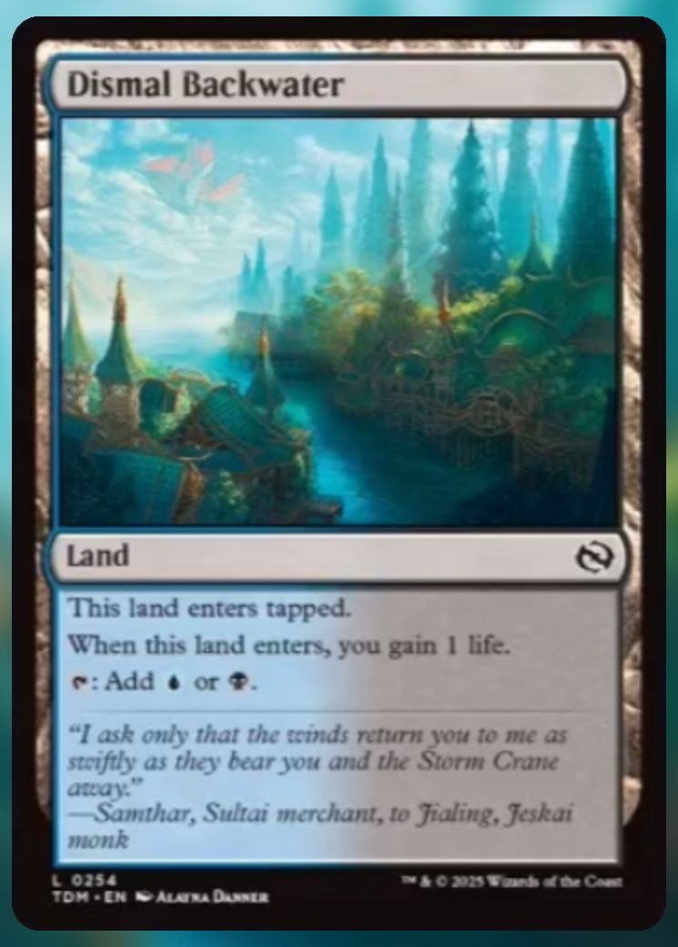 Magic The Gathering Dismal Backwater Card.