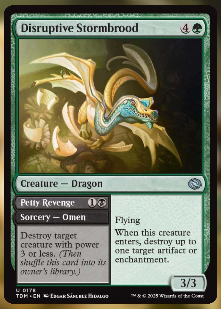 Magic The Gathering Disruptive Stormbrood Card.