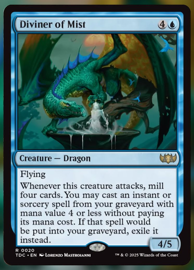 Magic The Gathering Diviner of Mist Card.