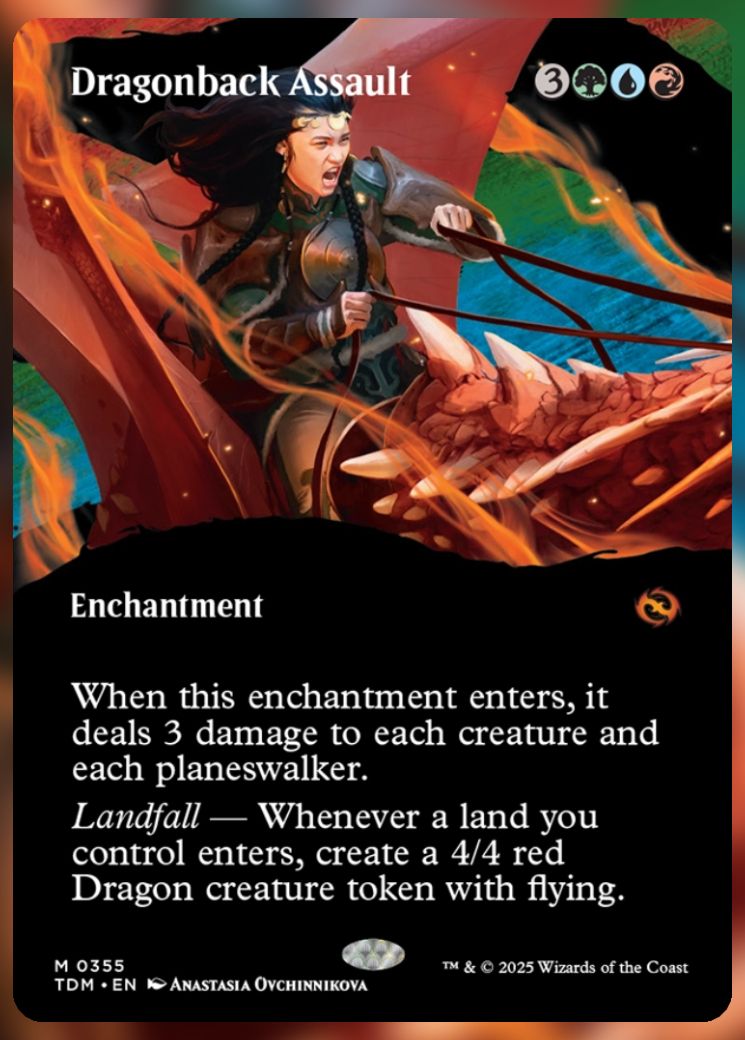 Magic The Gathering Dragonback Assault Alt Card.