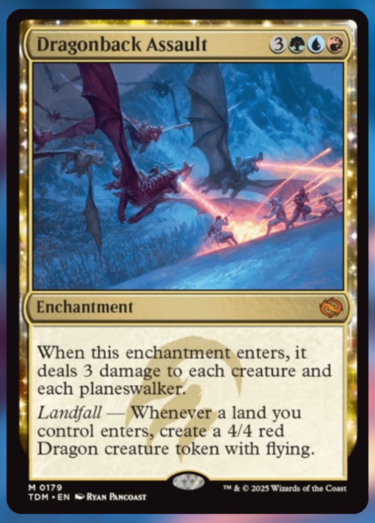 Magic The Gathering Dragonback Assault Card.