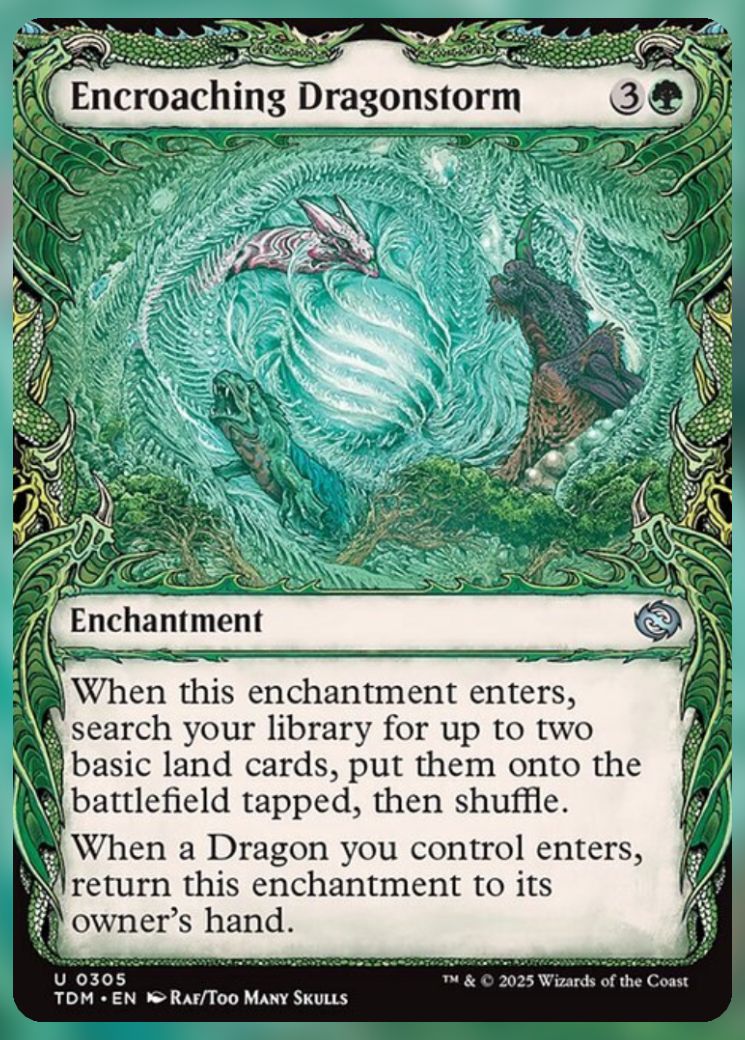 Magic The Gathering Encroaching Dragonstorm Alt Card.