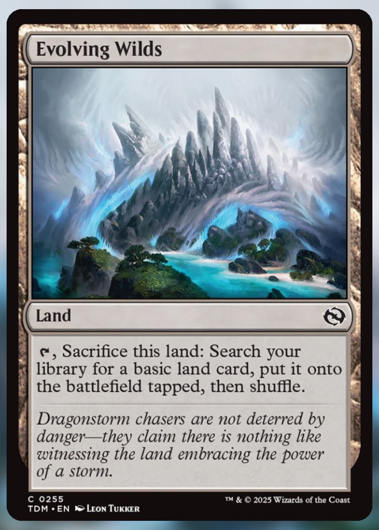 Magic The Gathering Evolving Wilds Card.