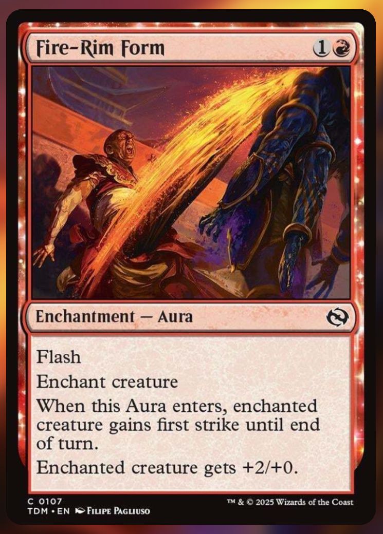 Magic The Gathering Fire-Rim Form Card.