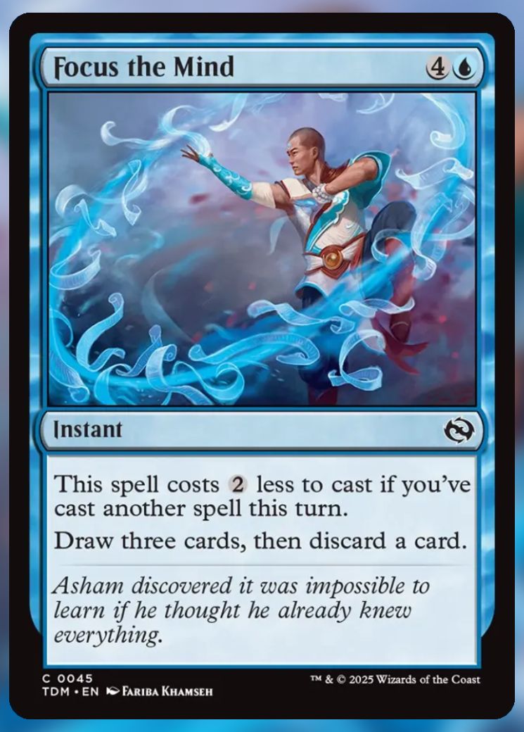 Magic The Gathering Focus The Mind Card.
