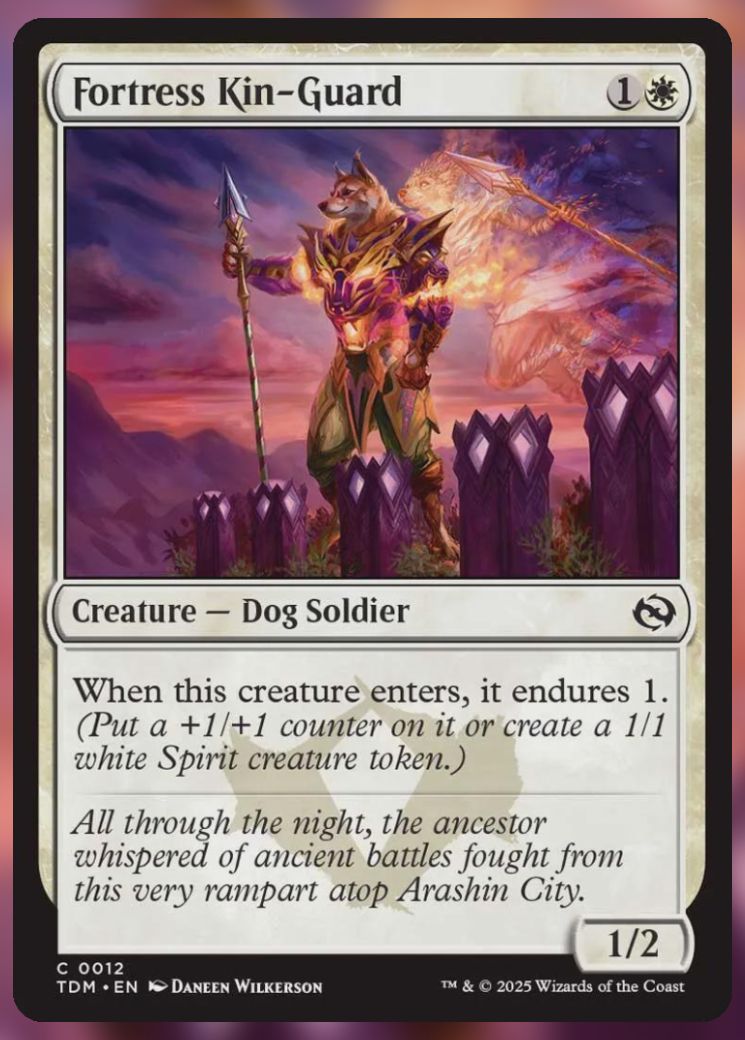 Magic The Gathering Fortress Kin-Guard Card.