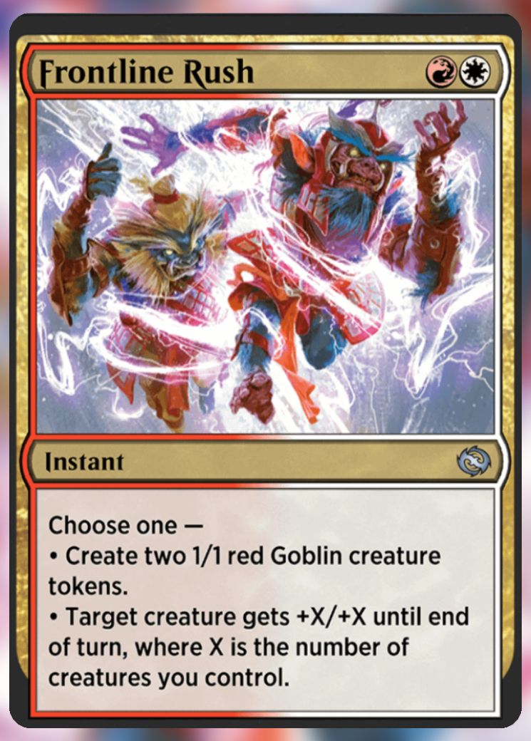 Magic The Gathering Frontline Rush Card.