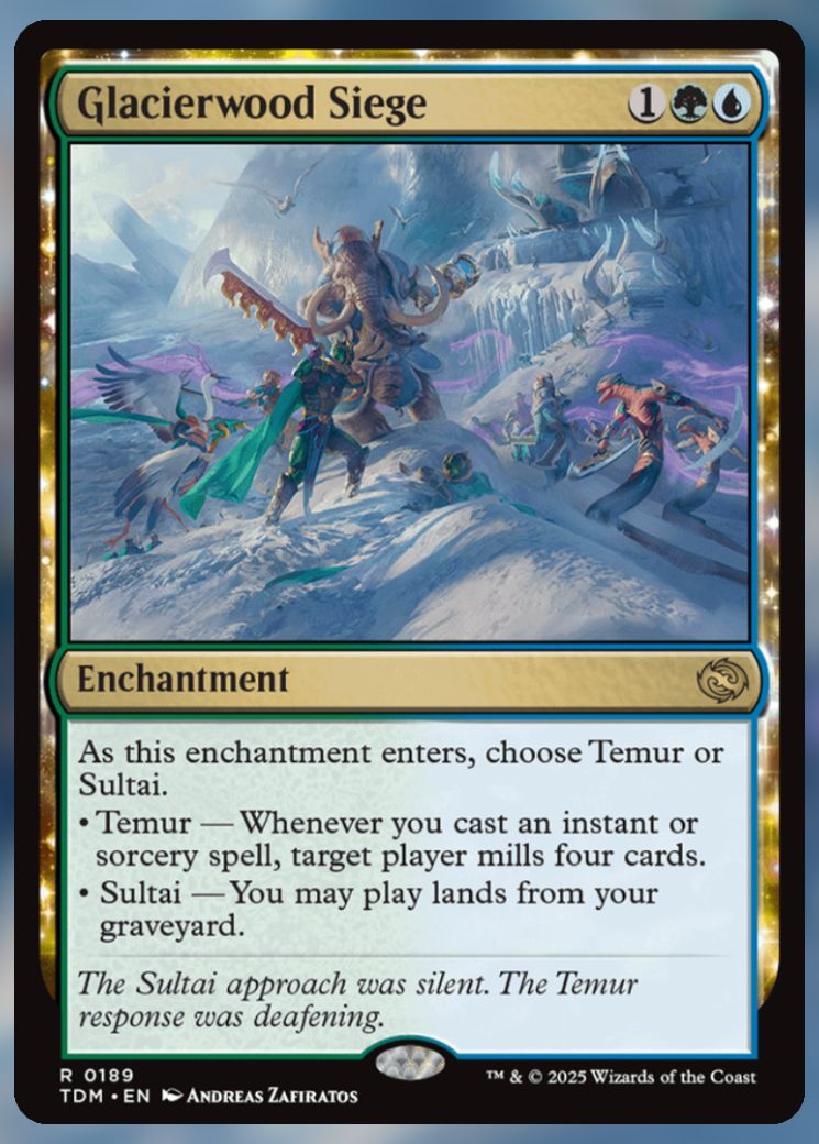 Magic The Gathering Glacierwood Siege Card.