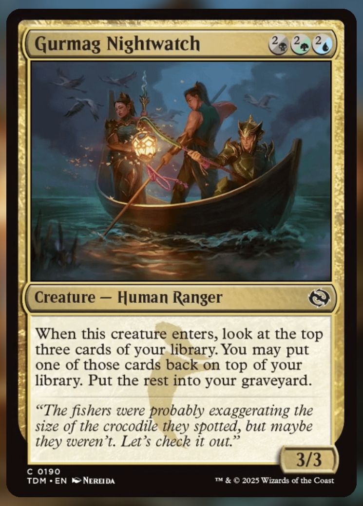 Magic The Gathering Gurmag Nightwatch Card.