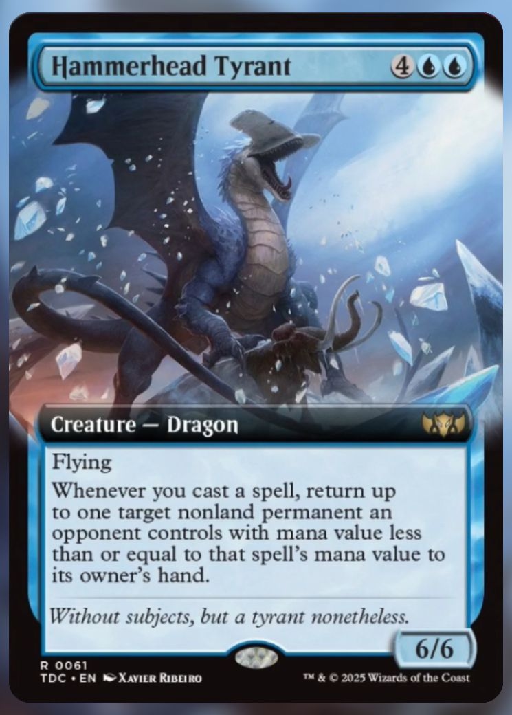 Magic The Gathering Hammerhead Tyrant Alt Card.