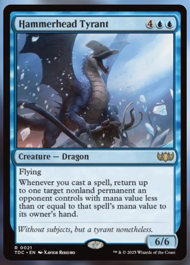 Magic The Gathering Hammerhead Tyrant Card.