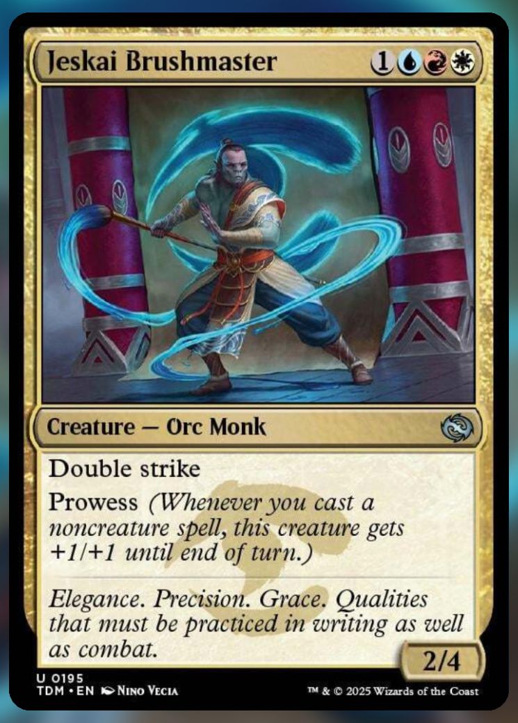 Magic The Gathering Jeskai Brushmaster Card.