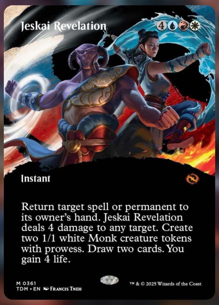 Magic The Gathering Jeskai Revelation Alt Card.