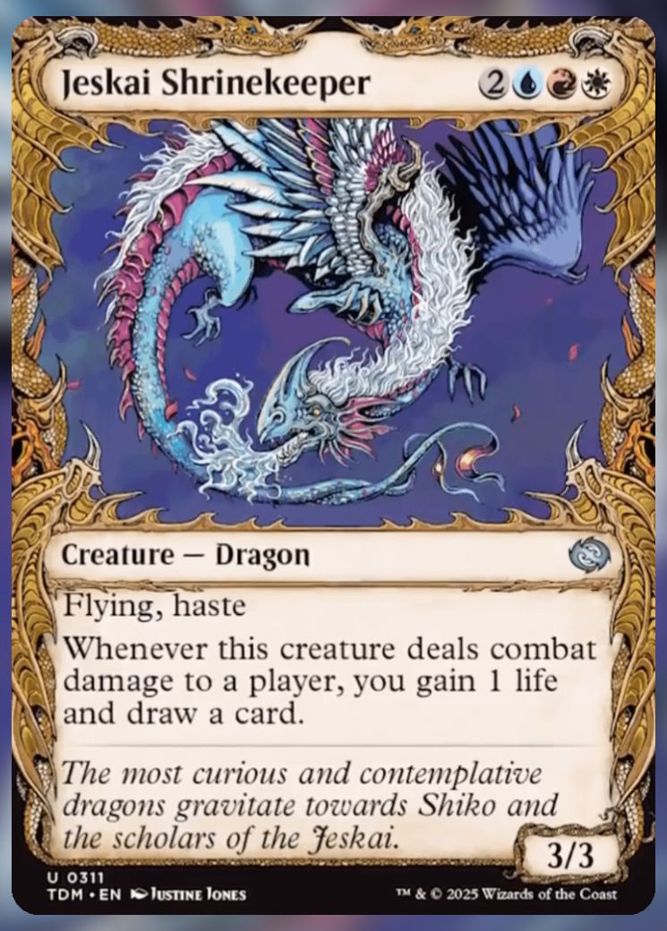 Magic The Gathering Jeskai Shrinekeeper Alt Card.