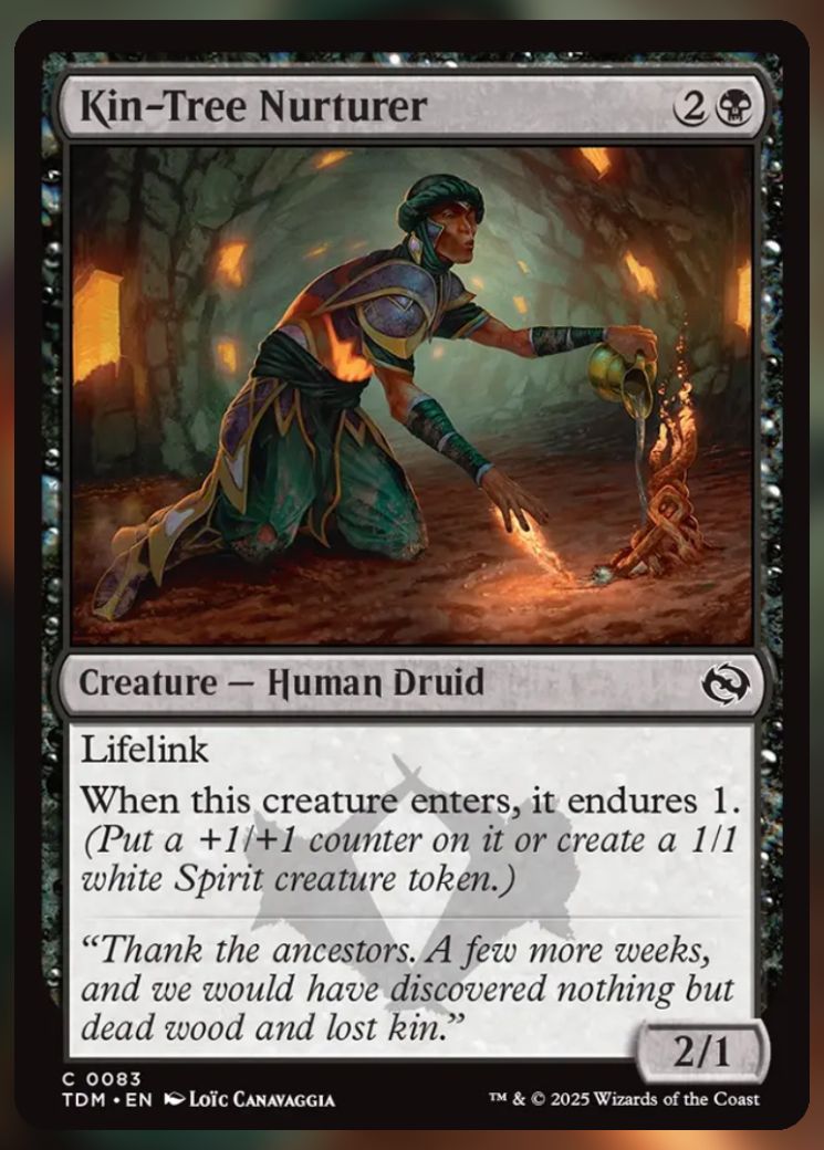Magic The Gathering Kin-Tree Nurturer Card.