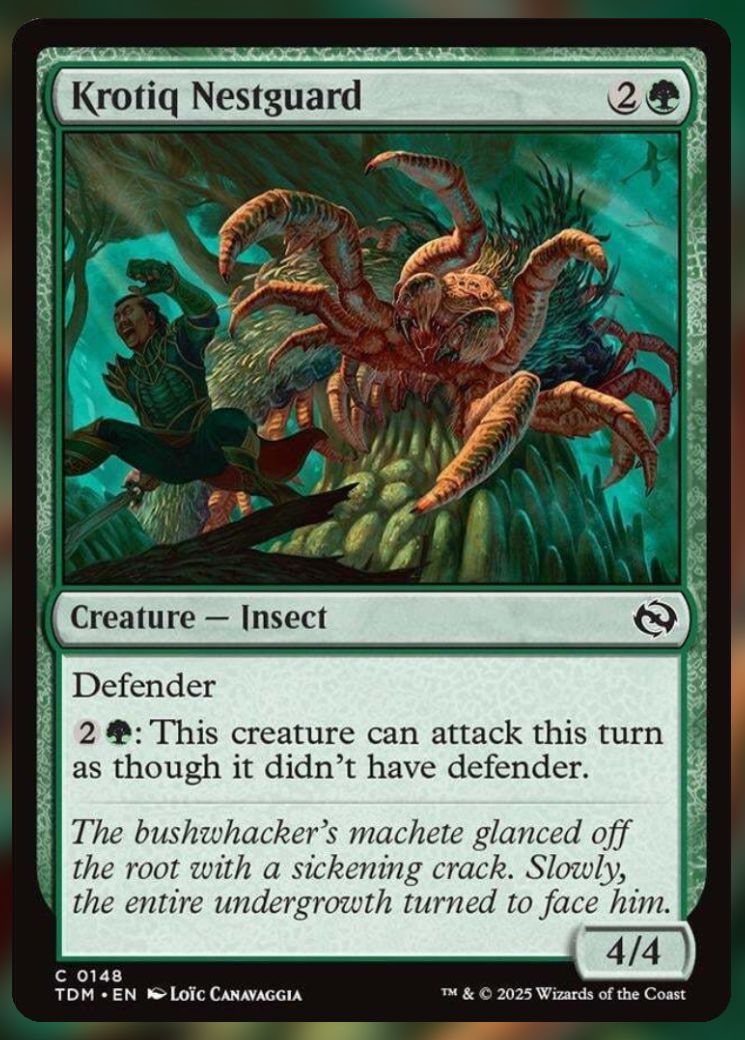 Magic The Gathering Krotiq Nestguard Card.