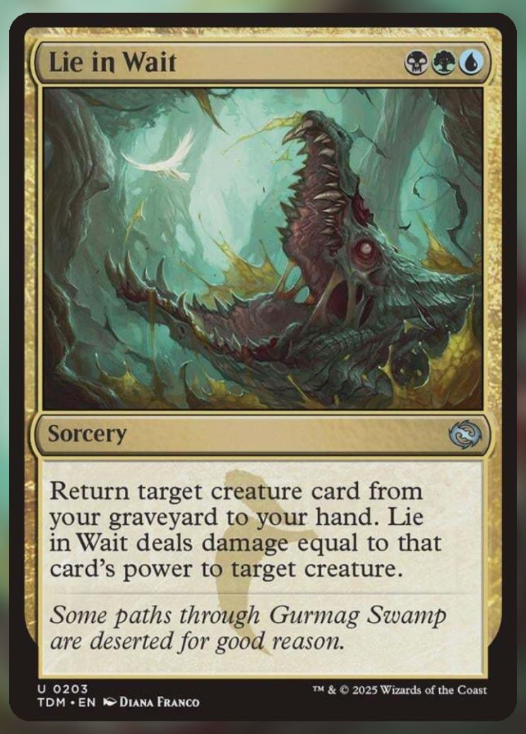Magic The Gathering Lie in Wait Card.