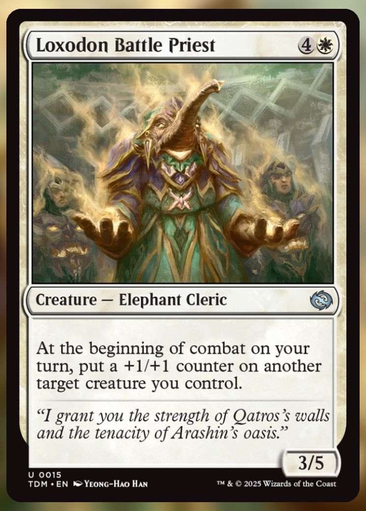 Magic The Gathering Loxodon Battle Priest Card.
