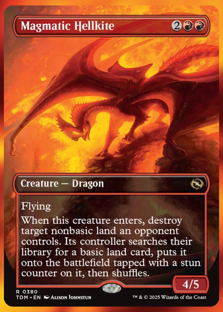 Magic The Gathering Magmatic Hellkite Alt Card.