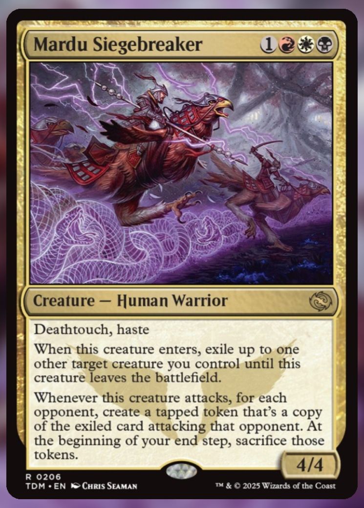 Magic The Gathering Mardu Siegebreaker Card.