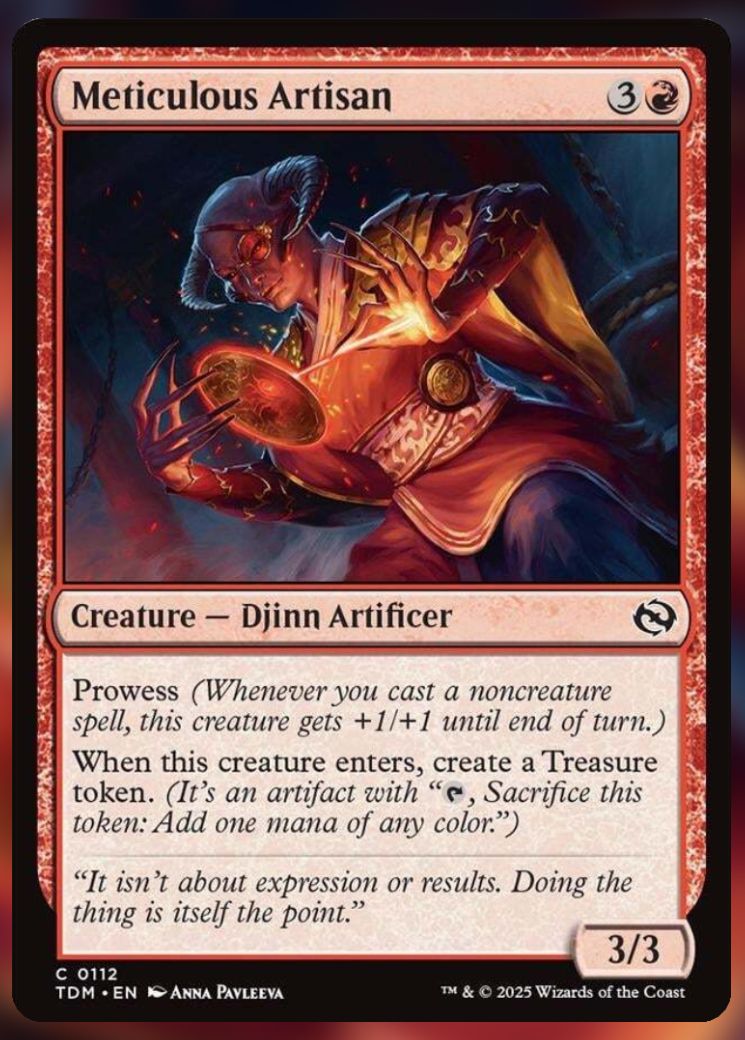 Magic The Gathering Meticulous Artisan Card.