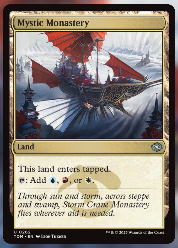 Magic The Gathering Mystic Monastery Card.