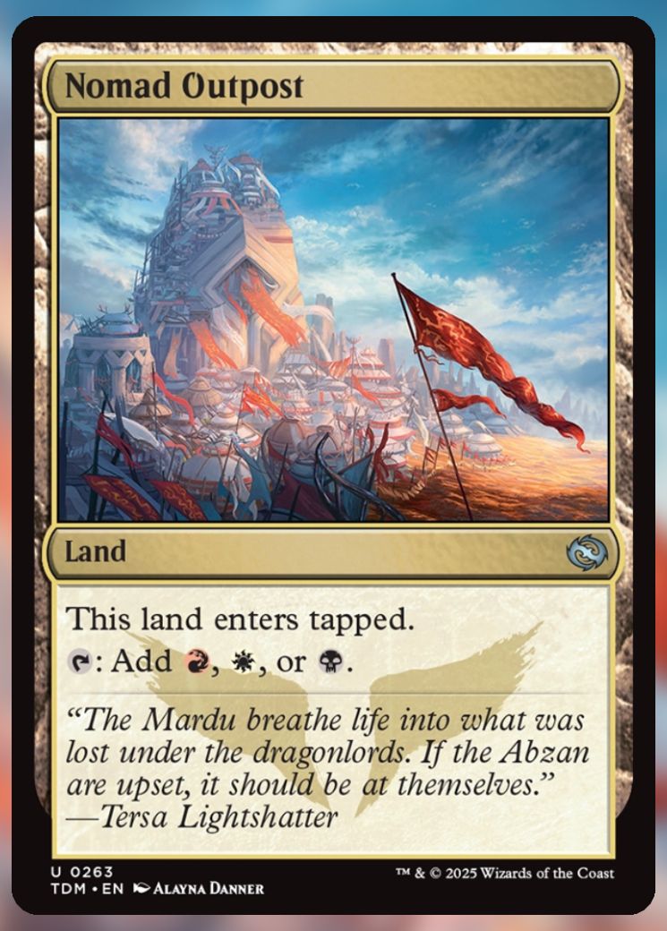 Magic The Gathering Nomad Outpost Card.