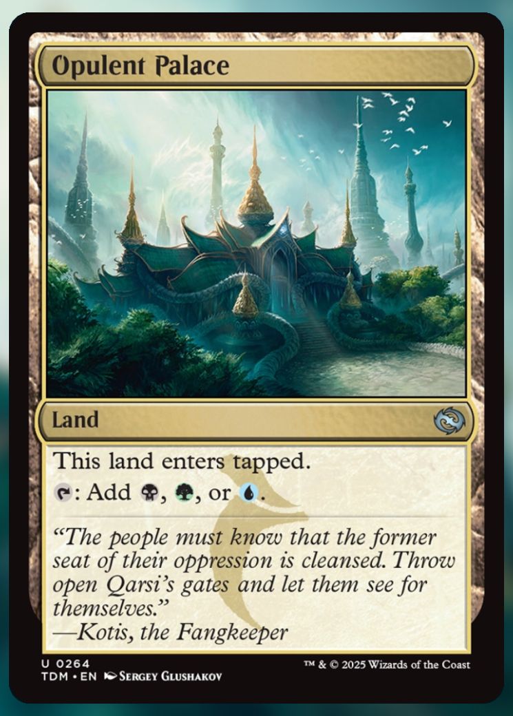 Magic The Gathering Opulent Palace Card.