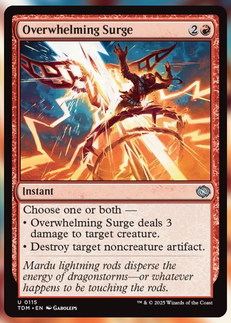 Magic The Gathering Overwhelming Surge Card.