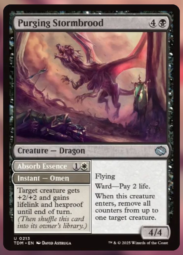 Magic The Gathering Purging Stormbrood Card.