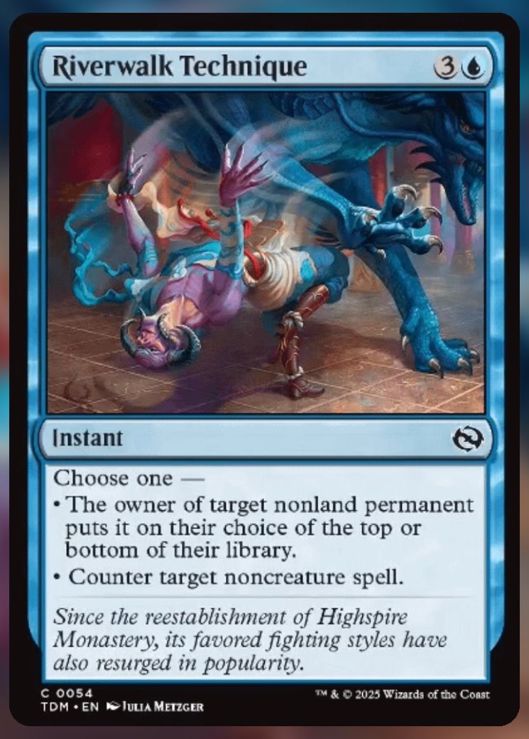 Magic The Gathering Riverwalk Technique Card.