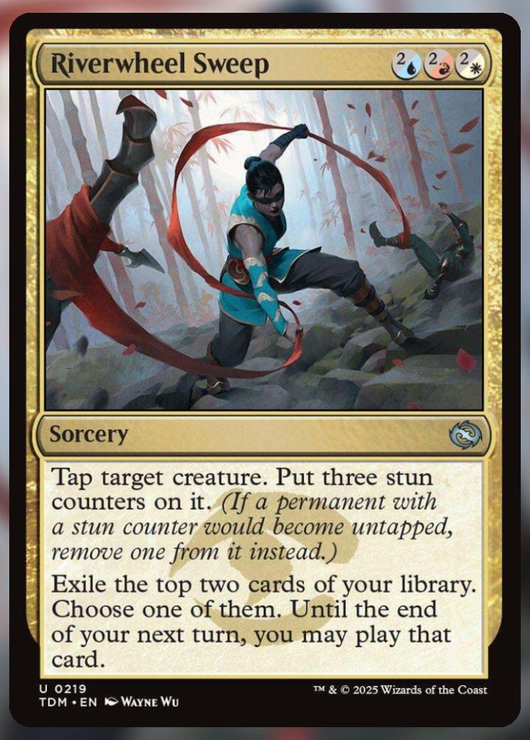 Magic The Gathering Riverwheel Sweep Card.