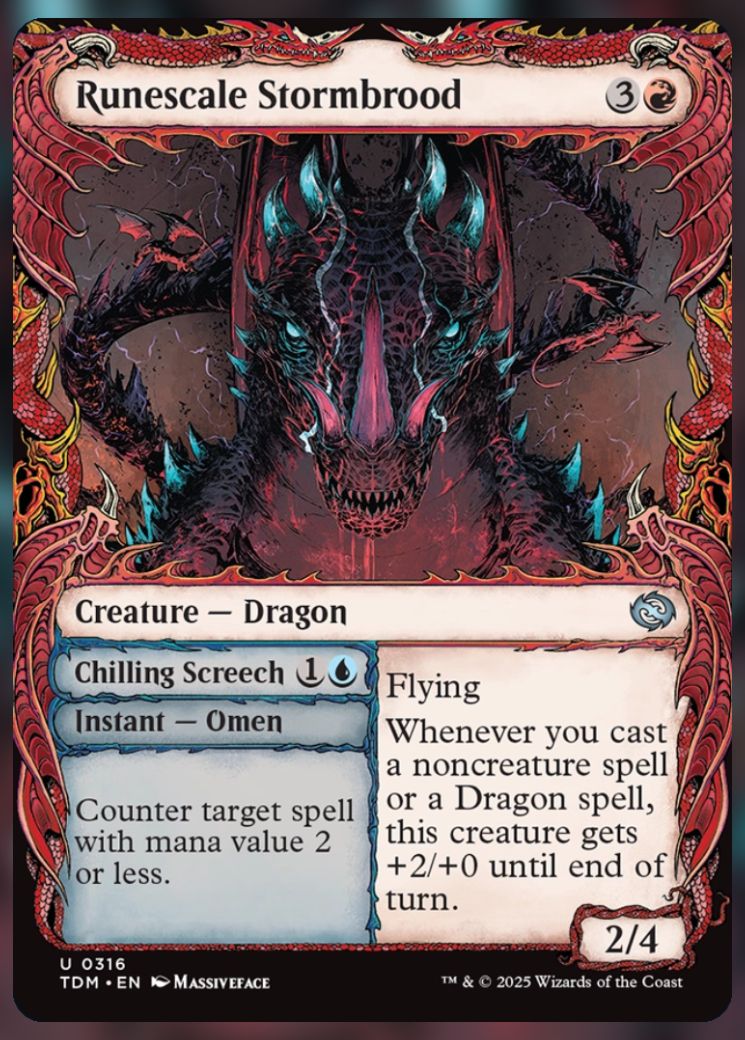 Magic The Gathering Runescale Stormbrood Alt Card.