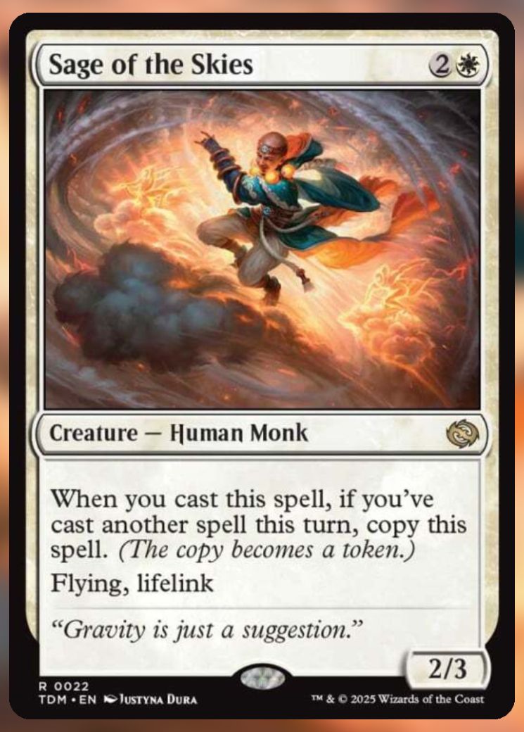Magic The Gathering Sage of the Skies Card.