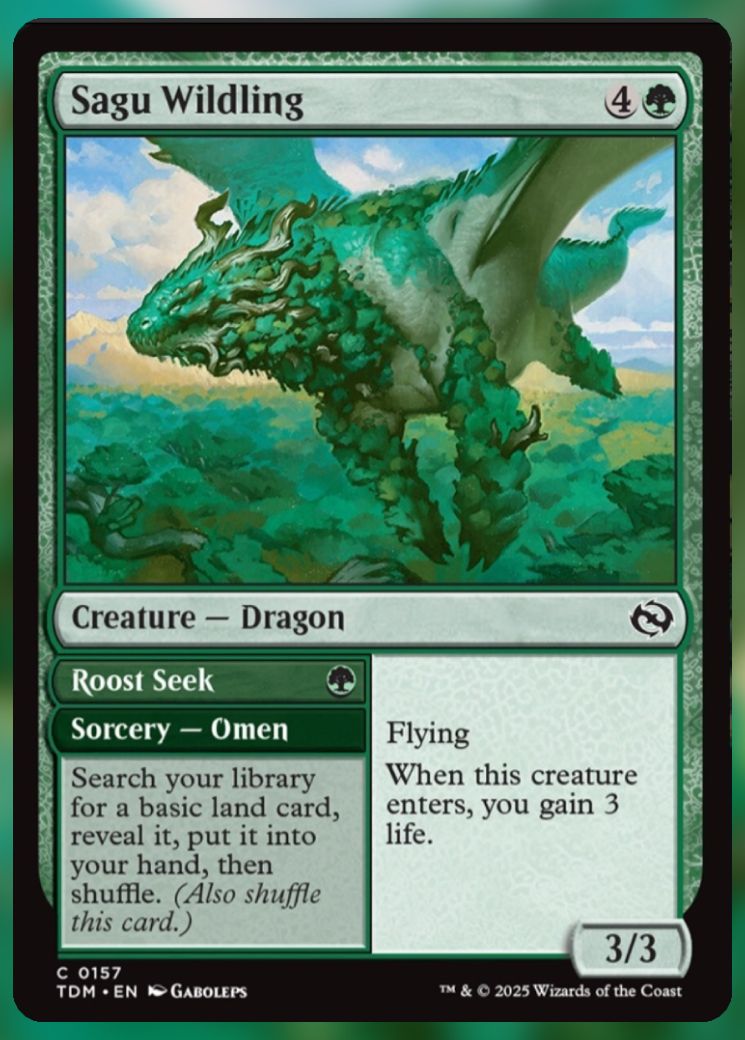 Magic The Gathering Sagu Wilding Card.
