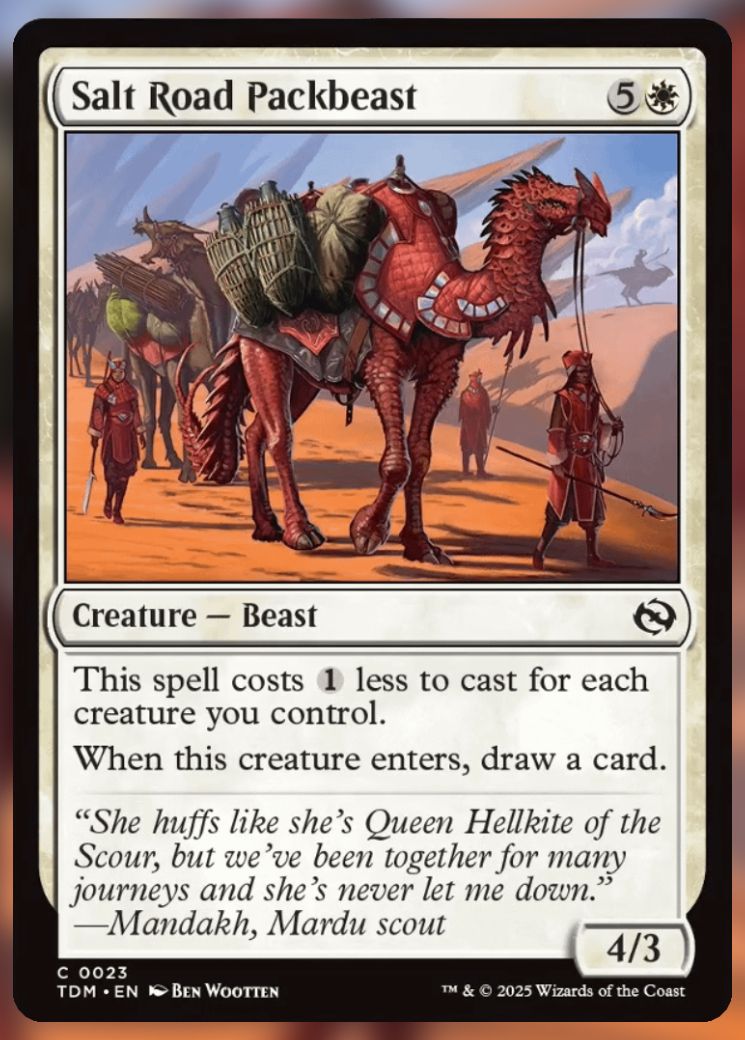 Magic The Gathering Salt Road Packbeast Card.