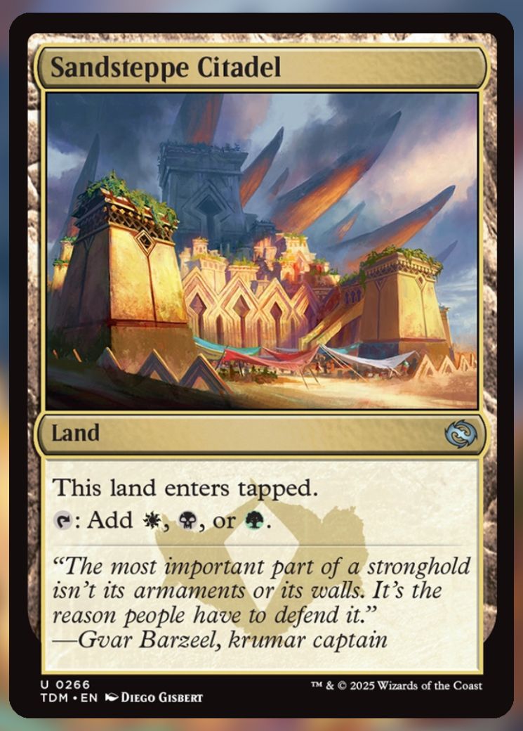 Magic The Gathering Sandsteppe Citadel Card.