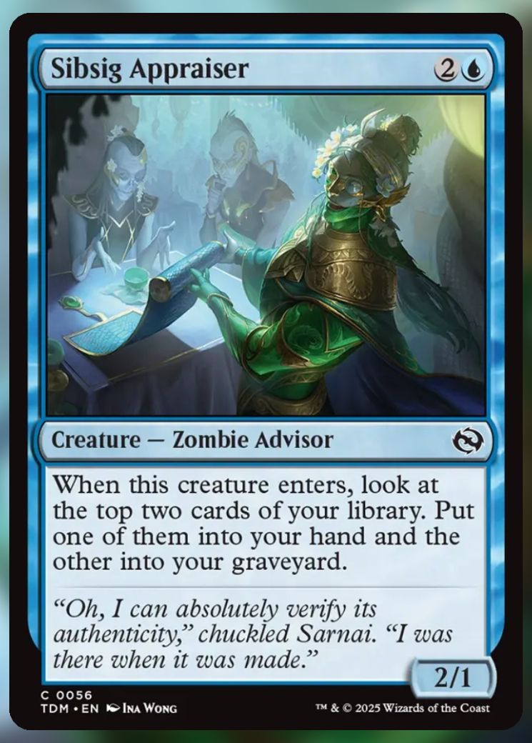 Magic The Gathering Sibsig Appraiser Card.