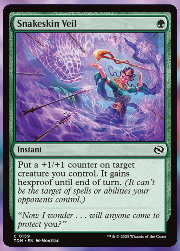 Magic The Gathering Snakeskin Veil Card.