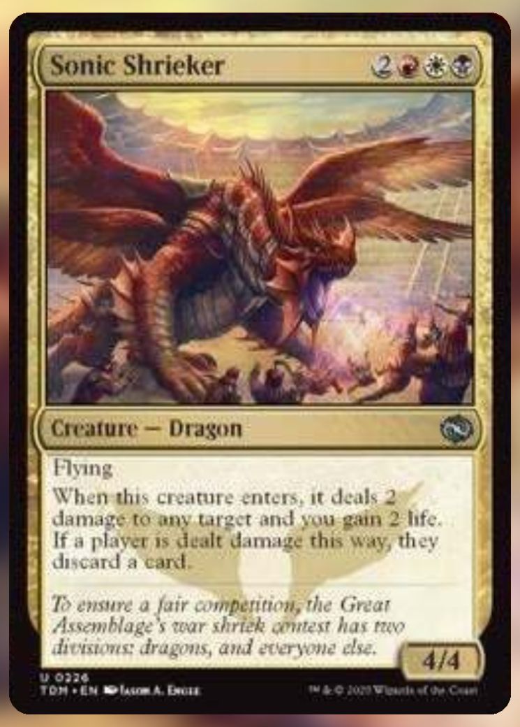 Magic The Gathering Sonic Shrieker Card.